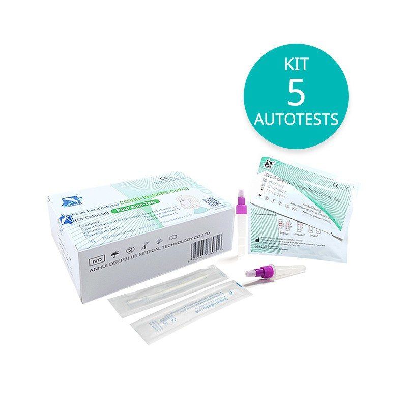 Autotest antigénique Deepblue - Boîte de 5 - DLU 08/2027