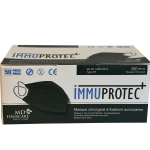 Masque chirurgical type IIR Noir ( boite de 50) (BFE>98%) EN14683:2019