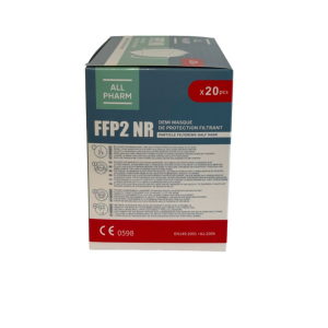 Masques FFP2 NR Blanc – Boîte de 20 masques (en sous sachets de 1)