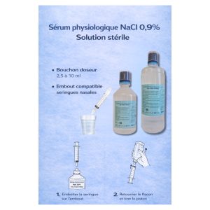 SÉRUM PHYSIOLOGIQUE NaCl 0,9% – Flacon 500 mL - 2